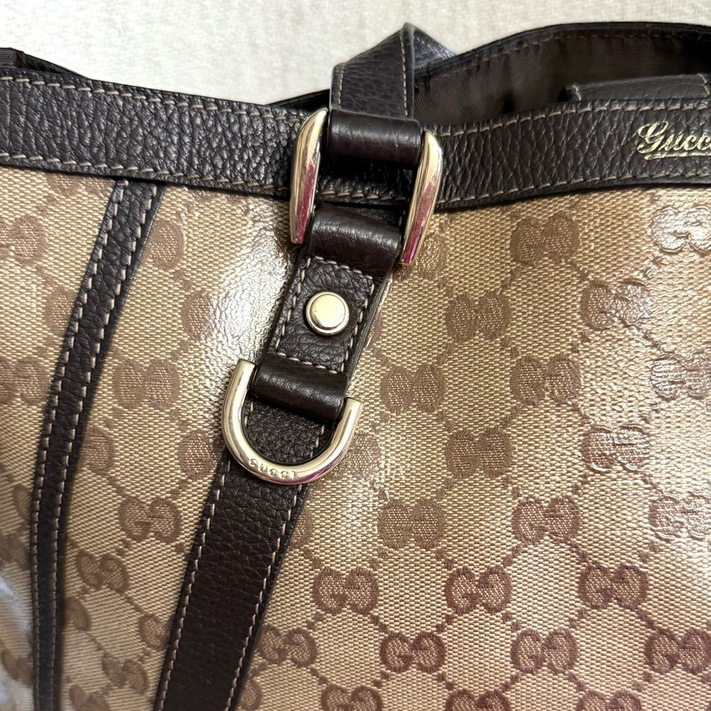 Authentic GUCCI Monogram Medium Abbey tote bag brown monogram supreme canvas - Picture 16 of 16